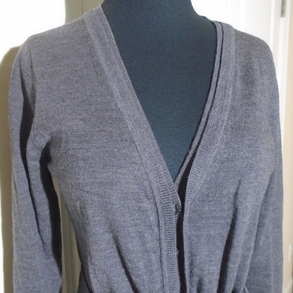 TALBOTS 100% Merino Wool Boyfriend Belted Cardigan - Picture 2 of 6